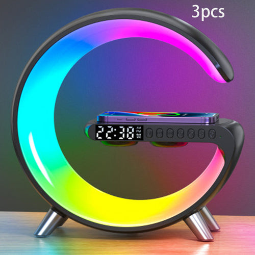 G Shaped LED Light Bluetooth Speakers - Smart Sound-Activated Wireless