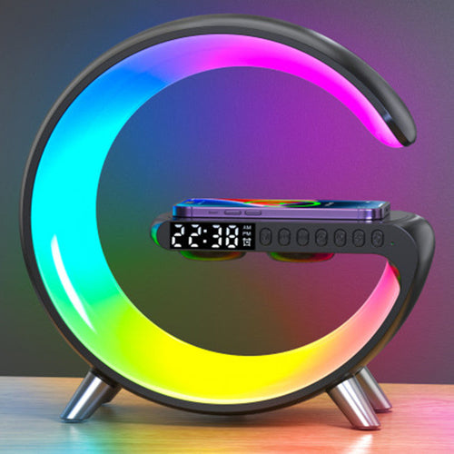 G Shaped LED Light Bluetooth Speakers - Smart Sound-Activated Wireless