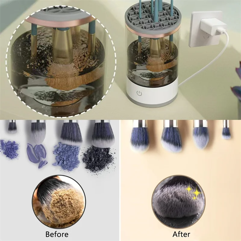 Automatic Brush Cleaner Electric Makeup Brush Cleaning Machine Fast