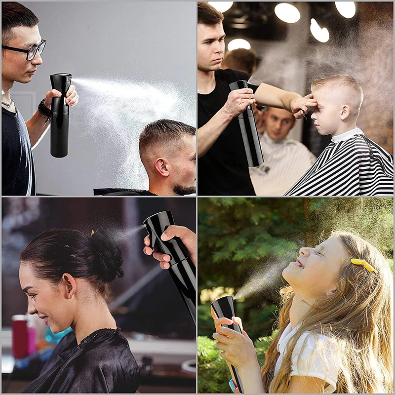 Continuous Mist Hair Spray Bottle Barber Water Sprayer Salon Plant