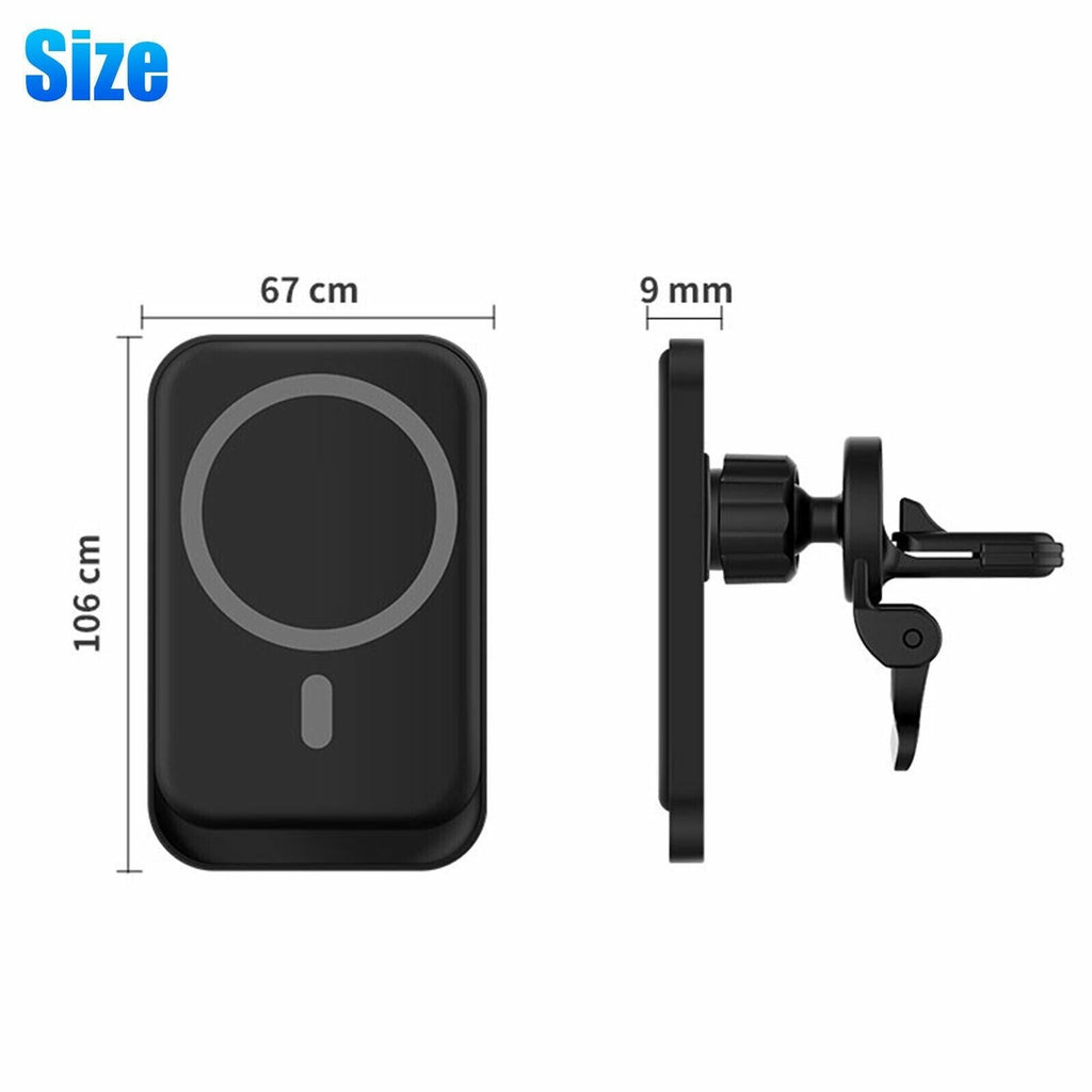 Magnetic Wireless Charger Car Mount Holder For iPhone 12 13 14 Pro Max