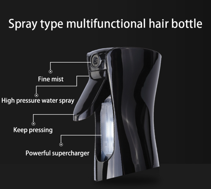 Continuous Mist Hair Spray Bottle Barber Water Sprayer Salon Plant