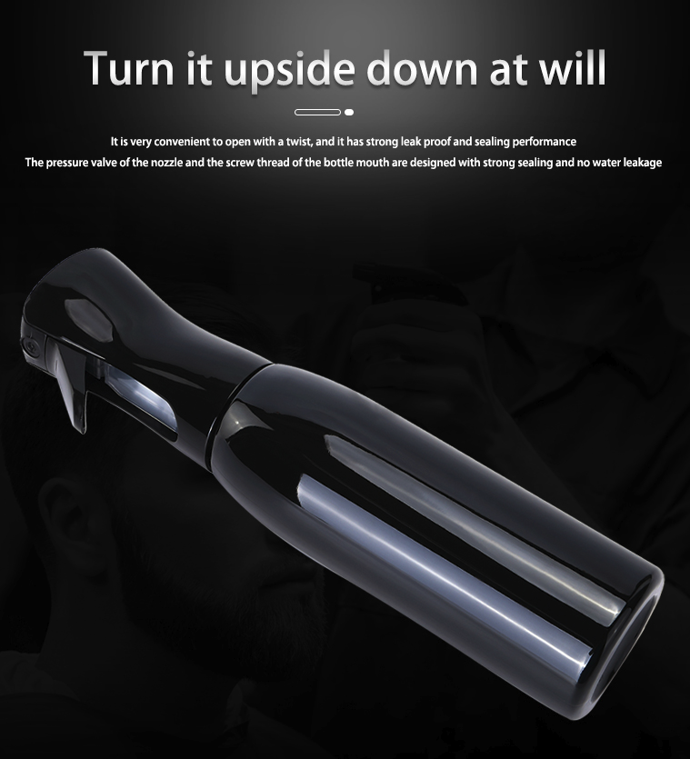Continuous Mist Hair Spray Bottle Barber Water Sprayer Salon Plant