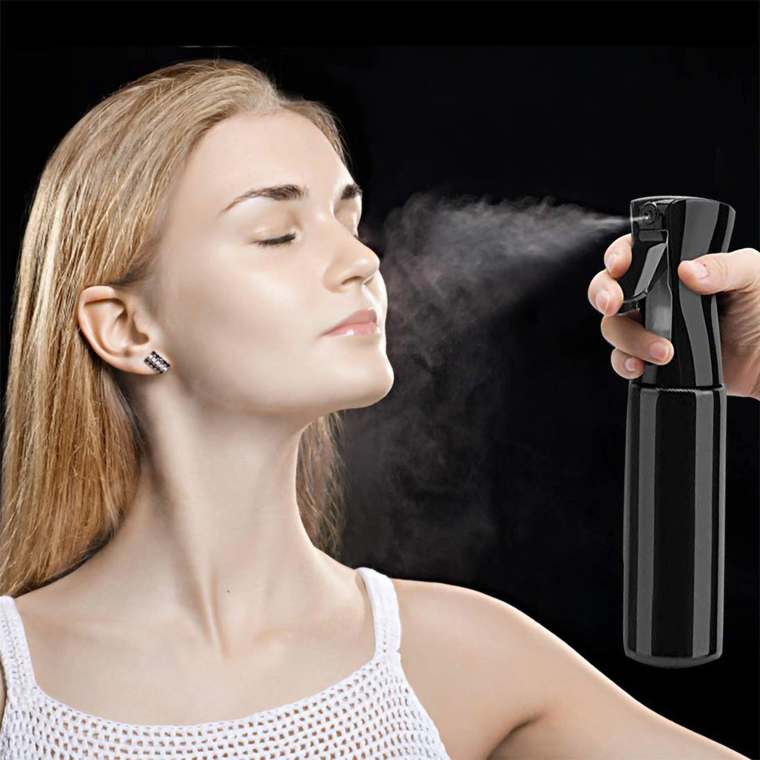 Continuous Mist Hair Spray Bottle Barber Water Sprayer Salon Plant