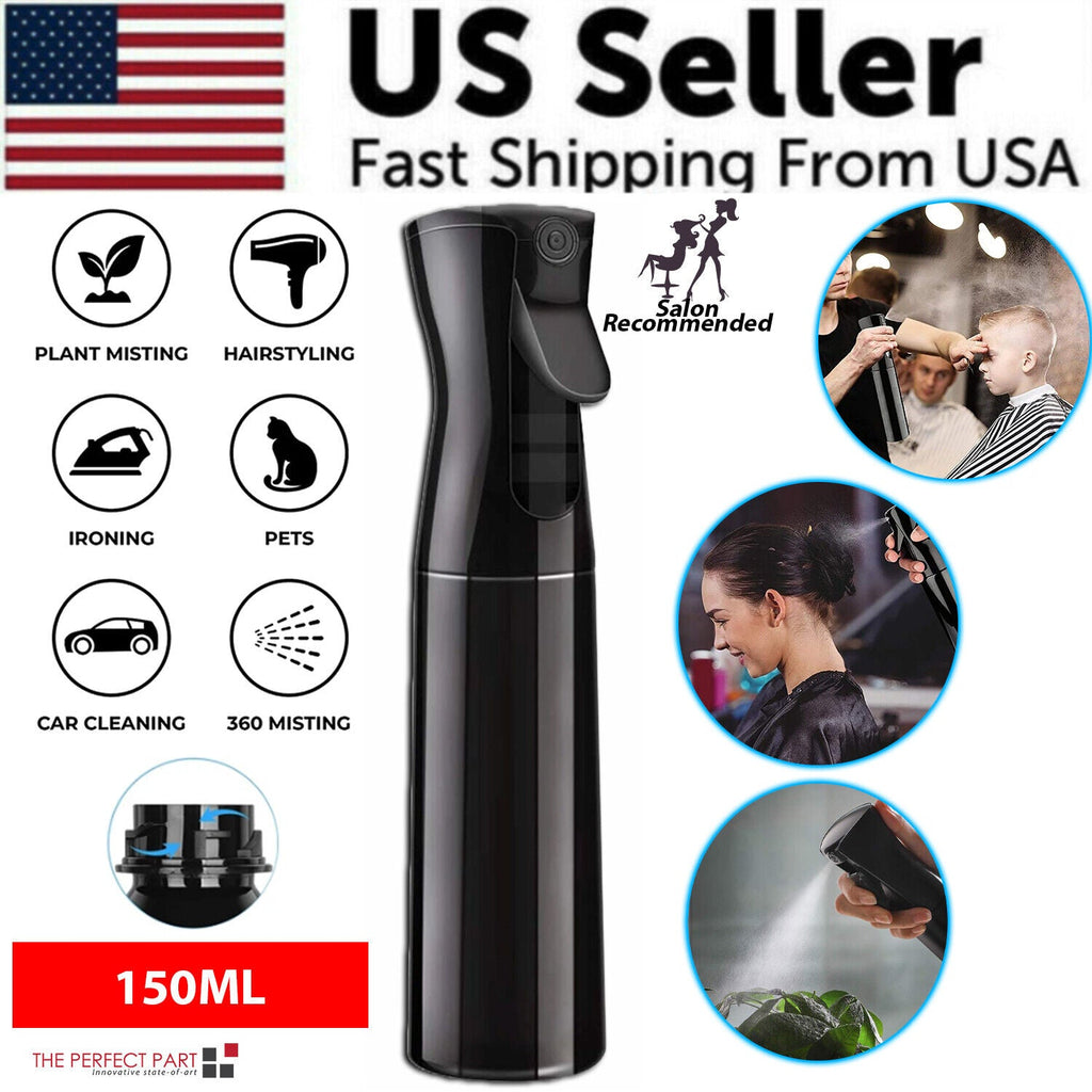 Continuous Mist Hair Spray Bottle Barber Water Sprayer Salon Plant