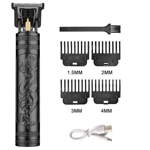 Cordless Hair Trimmer Vintage Hair Clipper USB Fast Charging Hair