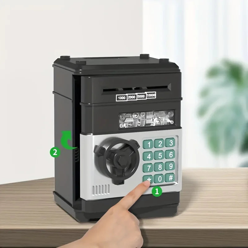 Creative Piggy Bank Automatic Mini Safe Coins Cash Saving Money Box
