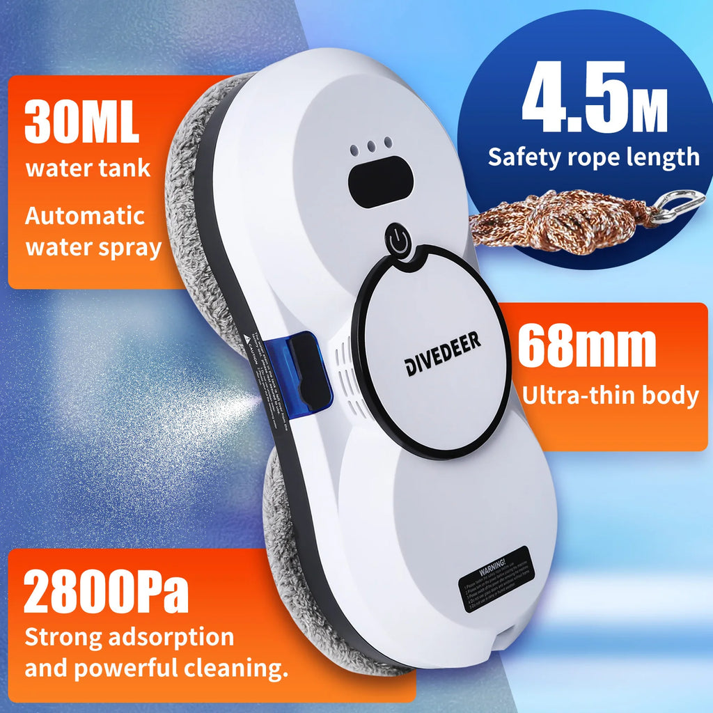 DIVEDEER Home intelligent cleaning robot with automatic water spraying