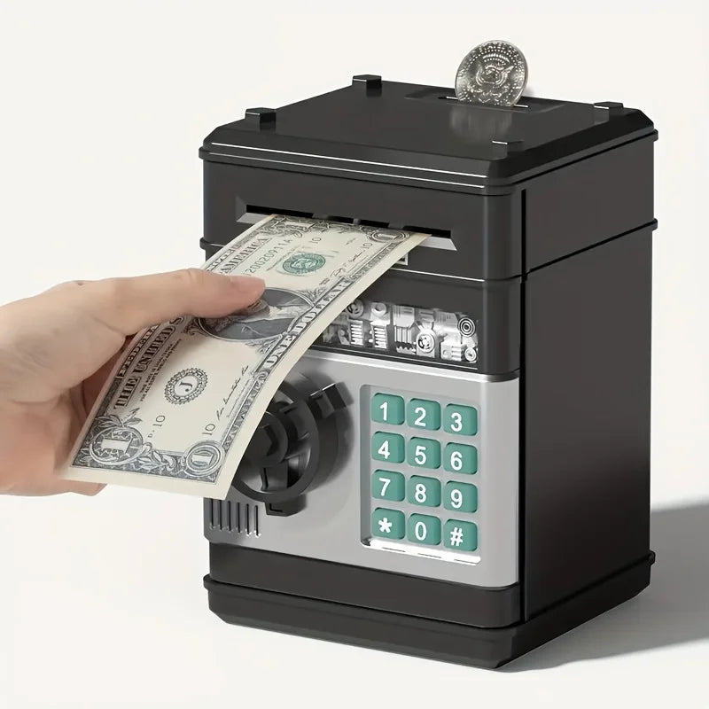 Creative Piggy Bank Automatic Mini Safe Coins Cash Saving Money Box